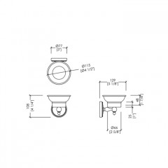 Devon DOROTHY мыльница (керамика белая) настенная, держатель цвет: хром/белый
