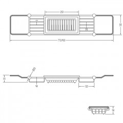 Devon Grace Полка поперечная для ванны, никель блестящий/керамика