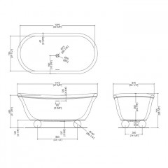 Devon Слив-выпуск только для ванны AURORA BIJOUX, цвет: светлое золото
