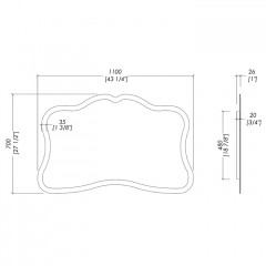 Devon Fairy Зеркало (110хh70см)