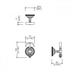 Devon Gemstone Крючок, цвет никель блестящий