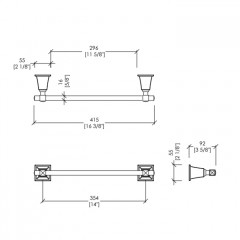 Devon Time Полотенцедержатель 41.5 см, золото