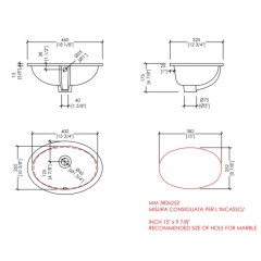 Devon WHITE46 Раковина встраиваемая под столешницу (46х32.5 cм),крепеж в компл, цвет: белый