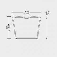 Devon Summertime Antique Зеркало 1050х810х26 мм, со вставками из крашенного дерева цвет deep black