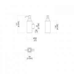 DEVON&DEVON WALTZ Дозатор для жидкого мыла подвесной 9,4х5х17,1 см, цвет никель блестящий