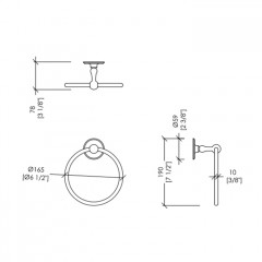 Devon Old Navy Полотенцедержатель кольцо, хром