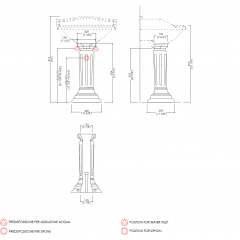 Devon Westminster Пьедестал для раковины, цвет: белый