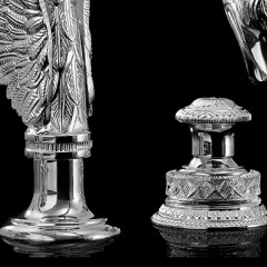 Devon&Devon Excelsior Swan Смеситель для установки на борт ванны с 5 отверстиями, переключателем и душем. Цвет: хром.