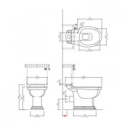 Devon Westminster Бачок для моноблока, без механизма слива, цвет: белый