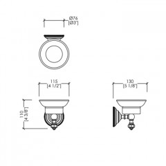 Devon Gemstone Мыльница подвесная, цвет держателя никель блестящий