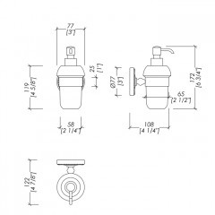 Devon DOROTHY Дозатор для жидкого мыла белый, держатель и помпа цвет: хром