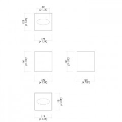 DEVON&DEVON WALTZ Контейнер для бумажных платков, настольный, цвет хром