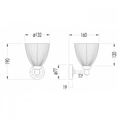Devon julia Светильник настенный 150х132 мм, IP20, фурнитура: хром