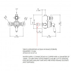 Devon Термостат наружнего монтажа, для душевой для стойки MARK318/2/MARK618, с ручкой черной, цвет: хром