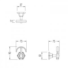 Devon Jubilee Вешалка настенная-крючок цвет хром