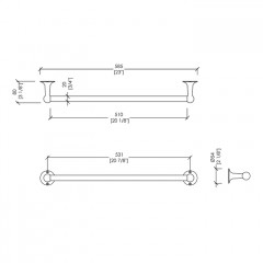 Devon&Devon New York Полотенцедержатель 38.5 см, золото