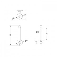 Devon Cavendish Держатель запасного рулона туалетной бумаги , цвет хром