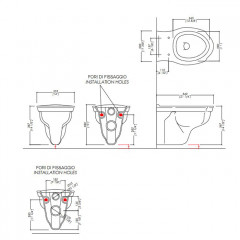 Devon Westminster Унитаз подвесной 35,5x36,7x 54, цвет: белый