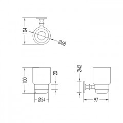 Devon&Devon First Class Стакан подвесной, цвет золото