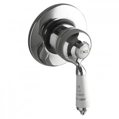 Devon Cмеситель универсальный д/скрытого и наружнего монтажа, с ручкой белой, цвет: хром