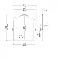 Devon Mayfair Зеркало поворотное с орнаментом, золото