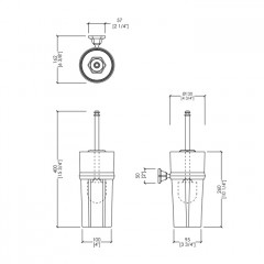 Devon&Devon Jubilee Ершик подвесной, никель