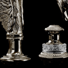 Devon&Devon Excelsior Swan Смеситель для установки на борт ванны с 5 отверстиями, переключателем и душем. Цвет: блестящий никель.