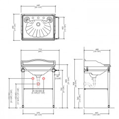 Devon Tiffany Консоль (71х49хh80,8см) напольная с полотенцедержателем и стеклянной полкой, (без раковины CAMBRIDGE), цвет: хром