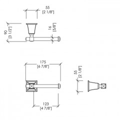 Devon Time Держатель для туалетной бумаги, золото