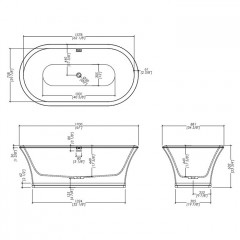 Devon Сифон для ванны Kalos/Aurora/Diva/Celine/Fusion/Hollywood/Wave/Swansea с донным клапаном, цвет: хром (со склада Продаем только с ваннами!)
