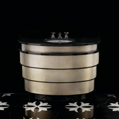 Devon Summertime Antique Тумбочка под умыв.со столеш.из черного granito nero assaluto, 1250х620х890 мм, с 3 отв.под смесит(без раковины)