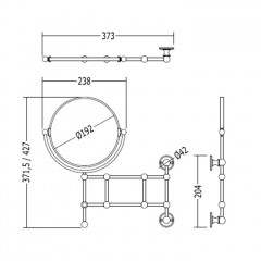 Devon First Class Зеркало на шарнирном кронштейне, цвет золото светлое