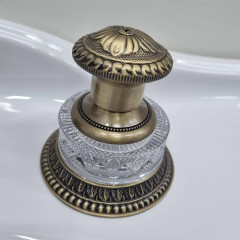 Devon Excelsior Swan Смеситель для раковины на 3 отверстия, донный клапан, цвет: античная латунь