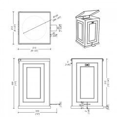 DEVON Cube Ведро мусорное с педалью, цвет хром