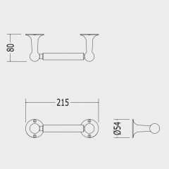 Devon New York бумагодержатель настенный, цвет: хром