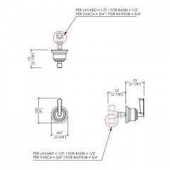 Devon & Devon Manhattan Кран запорный, цвет никель блестящий