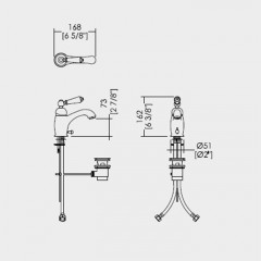 Devon Black Dandy Смеситель для раковины на 1 отв., ручка черная, цвет: хром