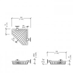 Devon First Class Мыльница угловая решетчатая, настенная, цвет: золото светлое