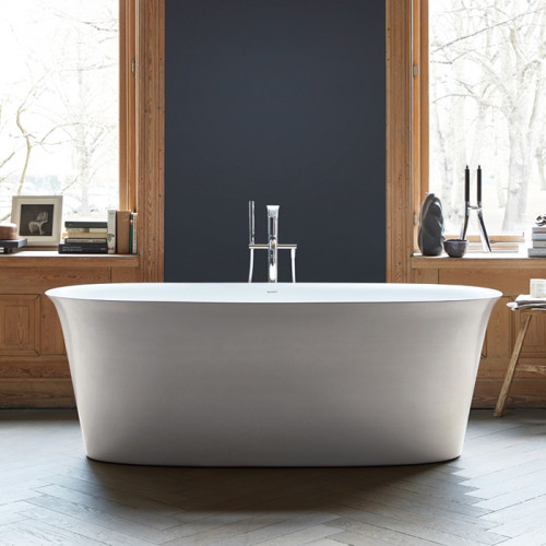 Duravit White Tulip Напольный смеситель для ванны с ручным душем, h-950мм, излив 200мм цвет: