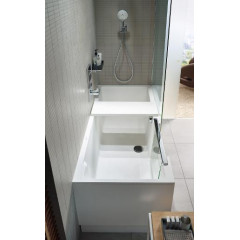 DURAVIT Shower + Bath Bathtub Ванна 1700х750хh2105 мм, с входной дверью и душевой шторкой, DX - правосторонняя, цвет: белый (без слива-перелива)