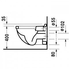 Duravit Starck 3 унитаз подвесной (без крепления) 540х360 мм, цвет белый (СПЕЦЦЕНА со склада поставщика!)