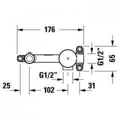 Duravit Скрытая часть смесителя для раковины