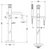 Duravit White Tulip Напольный смеситель для ванны с ручным душем, h-950мм, излив 200мм цвет: