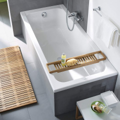 Duravit D-Code Ванна акриловая 1700х750 мм см, встраиваемая, с 1 наклоном для спины, выпуск в зоне ног, цвет белый