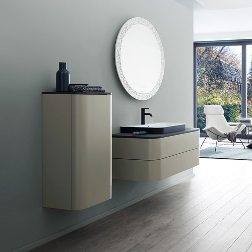 Duravit Happy D.2 Plus Раковина 60х46см с перелив, с 1м отв. под смесит, выпуск с керам. покр цвет Anthracite matt/белый