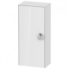 Duravit White Tulip Шкафчик подвесной, 880x400x240 мм, 1 дверца, 2 стекл полки с алюм, петли справа, цвет: белый высокоглянцевый