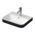 Duravit Happy D.2 Plus Раковина 500х400мм с переливом, 1 отв под смес, с креплением, выпуск с керам. покрытием, покр WonderGliss, цвет Anthracite ma