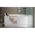 DURAVIT Shower + Bath Bathtub Ванна 1700х750хh2105 мм, с входной дверью и душевой шторкой, DX - правосторонняя, цвет: белый (без слива-перелива)