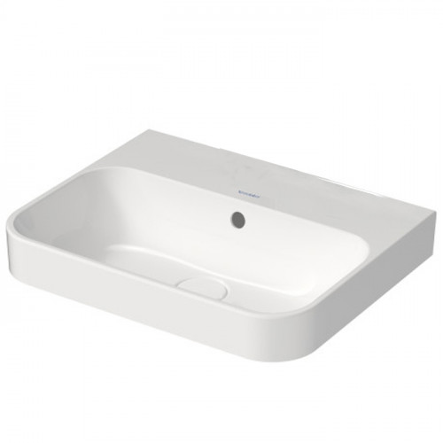 Duravit Happy D.2 Plus Раковина 500х400мм с переливом, без отв под смес, с креплением, выпуск с керам. покрытием цвет белый