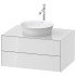 Duravit White Tulip Тумбочка подвесная, 408x800x550 мм, 2 ящика, цвет: белый высокоглянцевый